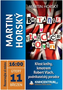 Plakát ke křtu knihy Británie v útržcích novin