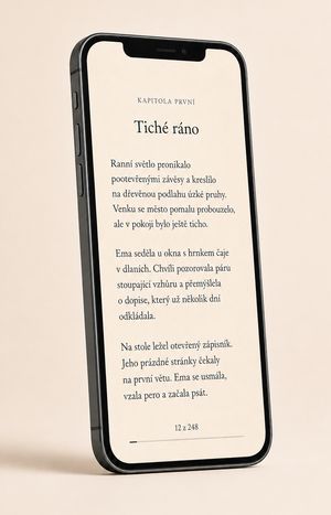 chytrý mobilní telefon s e-knihou