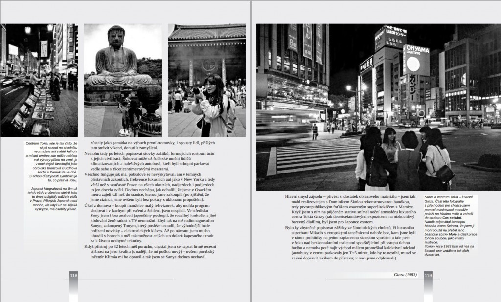 Tokyo, Ginza, Japonsko, V hledáčku kamery – mezi řádky textu