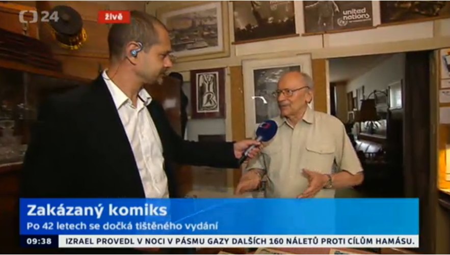 Miloš Polášek při rozhovoru pro pořad Studio 6, programu ČT 24