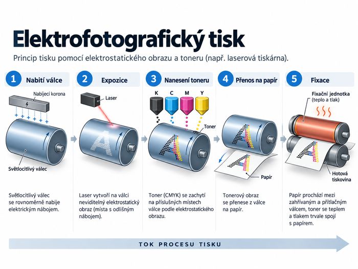 Princip elektrofotografického tisku